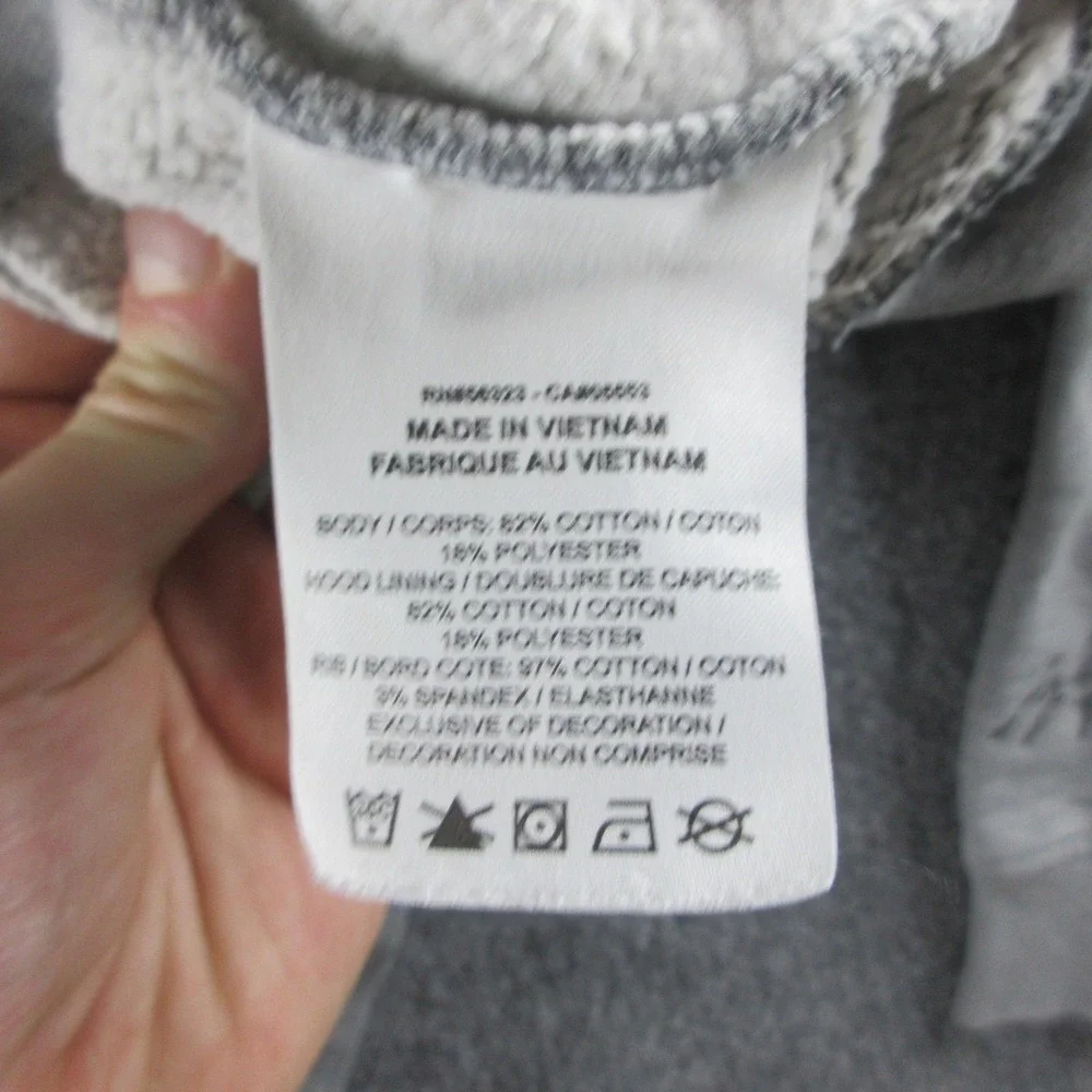 Jordan Hoodie Mens M Gray Fleece Kangaroo Pocket Jumpman Logo Sweatshirt